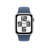 Apple Watch Series SE (2nd Gen) - GPS - 44mm - Silver Aluminum with Blue Sports Band