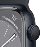 Apple Watch Series 8 (GPS 45mm) - Midnight Aluminum With Black Sport Band