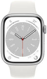 Apple Watch Series 8 ( GPS 45MM ) -  Silver Aluminum with White Sport Band