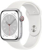 Apple Watch Series 8 ( GPS 45MM ) -  Silver Aluminum with White Sport Band