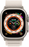 Apple Watch Ultra - Cellular - 49mm - Titanium with White Alpine Loop Band